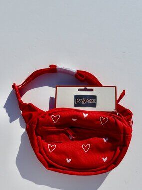 JanSport Fifth Ave Waist Pack - Red Party Hearts